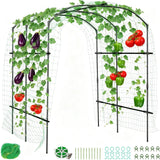 Garvee Gurke Rankhilfe Set Verstellbar Wetterfest Metall Polyethylenbeschichtet Garten Terrasse 180x190x220cm