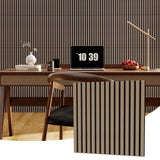 Garvee Paneles Acústicos De Madera 3D Para Sala Y Oficina, 8 Unidades, MDF Ecológico, Diseño Flotado, Natural