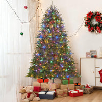 Garvee Árbol de Navidad Artificial con Iluminación LED, Realista y Fácil de Montar, Materiales PVC y PE, 225cm, para Interior y Exterior, Color Verde Clásico