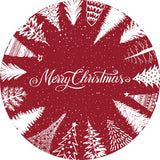 Garvee Alfombra Navidad redonda 120cm antideslizante microfibra suave lavable diseño árbol copo nieve entrada salon - Rojo