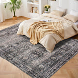 Garvee Orientteppich Vintage 160x230cm Rutschfest Lavable Suave Poliéster Para Sala Y Cocina Diseño Tradicional - Verde