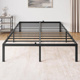 Garvee Cama Completa 36 cm con Almacenaje Bajo, Soporte Firme, Fácil Montaje, Metal Negro, Diseño Moderno para Dormitorio - 