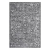 Garvee Alfombra dormitorio Garvee suave lavable máquina retro entrada 160x230cm gris 100% poliéster 350gsm peso terciario 1200gsm total felpa perla TPR base plegable - Gris