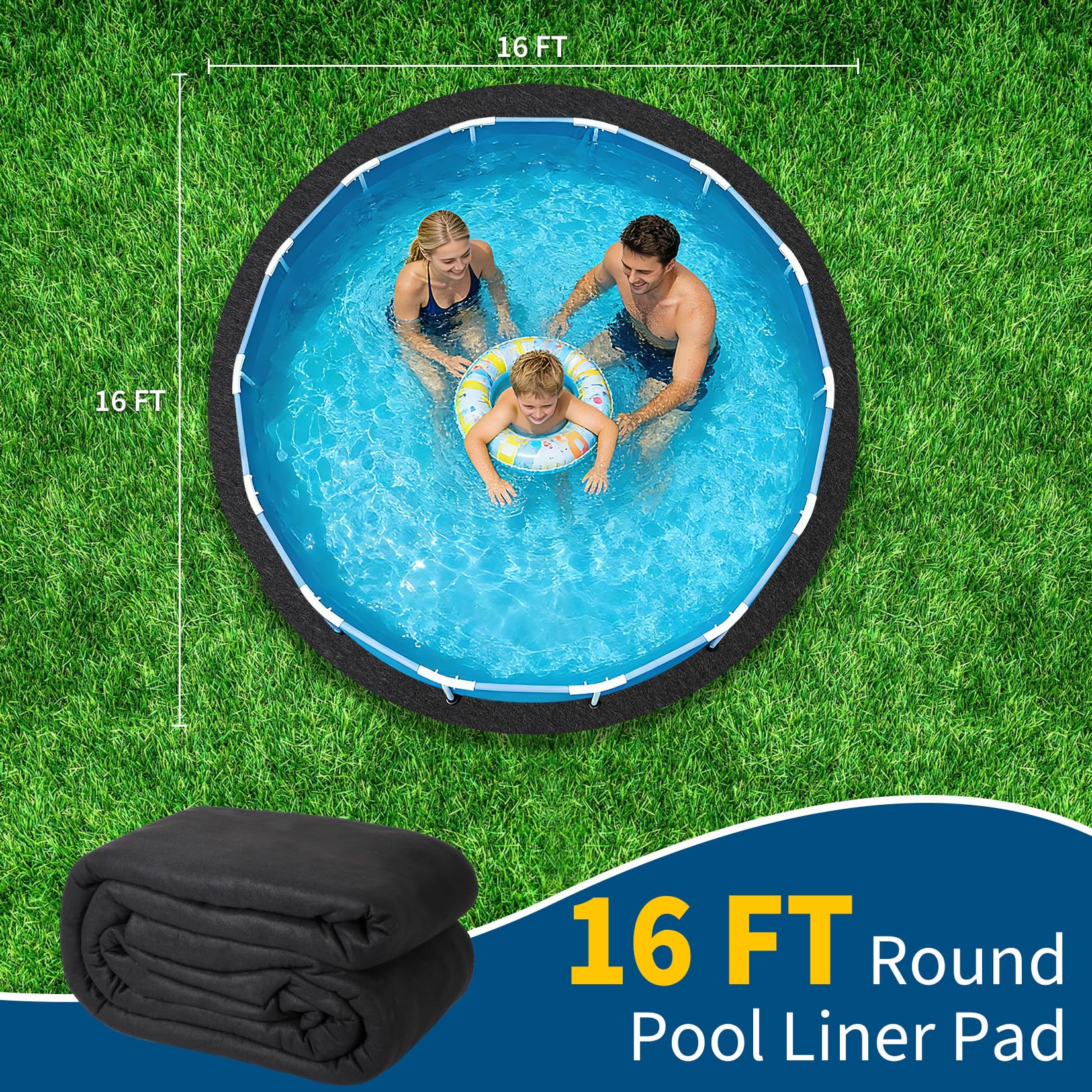 Robustes Pool Schutzvlies
