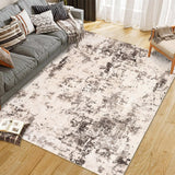 Garvee Alfombra Abstracta Azul/Marrón 160x230cm Antideslizante Lavable Piel Corta Para Sala Y Dormitorio - Marrón