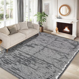 Garvee Alfombra Pelo Corto Lavable Poliéster para Sala Dormitorio Oficina 160x230cm Unicolor