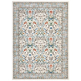 Garvee Teppich Perlvelour Floral Azul 160x230cm, Base TPR Lavable, Plegable, Para Sala Y Dormitorio - Beige