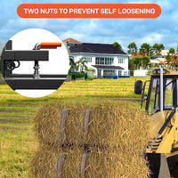 Garvee Horquillas para Palets 109 cm con Doble Tuerca, Acero Reforzado 907 kg para Tractor y Cargadora, Naranja