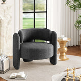 Garvee Sillón De Salón De Lana De Cordero Blanco, Cómodo Y Moderno, Diseño Elegante, Material Duradero, Ideal Para Salas De Estar - Gris