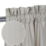 Garvee Set de 2 cortinas modernas impermeables para cocina, patrón de gofre, cortinas cortas para ventanas pequeñas, 2 piezas de 76x76cm, color taupe - Color Natural