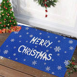Garvee Felpudo antideslizante Garvee cocina dormitorio sala estar decoración Navidad 50x80cm blanco azul 1900gsm 100% poliéster lino tejido grueso-fino - Matiz Azul