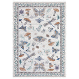 Garvee Alfombra Floral Moderna Antideslizante Para Dormitorio Sala De Estar Cocina Oficina, Pelo Corto, Lavable, Retro - Beige