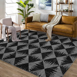 Garvee Teppich Wohnzimmer 120x170cm antideslizante lavable polipropileno negro salon dormitorio - Negro