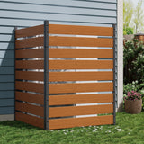 Garvee Pantalla de Privacidad de Cedro 124×97 cm Paneles Dobles Fácil Montaje Madera Natural Jardín Piscina - Teak