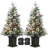 Garvee Árbol de Navidad Artificial 90 Cm con 78 LED (8 Modos), PVC Duradero y Base Estable, para Hogar y Oficina, Color Verde - 90 cm & Árbol de luz óptica simulada & Maceta de paréntesis
