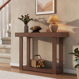 Garvee Mesa Consola de Madera 117 cm Farmhouse Estrecha y Resistente Acabado Natural para Entrada y Sala