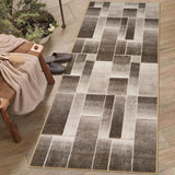 Garvee Alfombra Lavable Garvee pelo corto 80x150cm antideslizante suave salon dormitorio cocina 1200gsm 100% poliéster 350g felpa perla base lavable plegable - Marrón