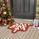 Garvee Alfombra Navideña Antideslizante y Absorbente para Entrada Hogar y Oficina 40x60 cm - Nieve