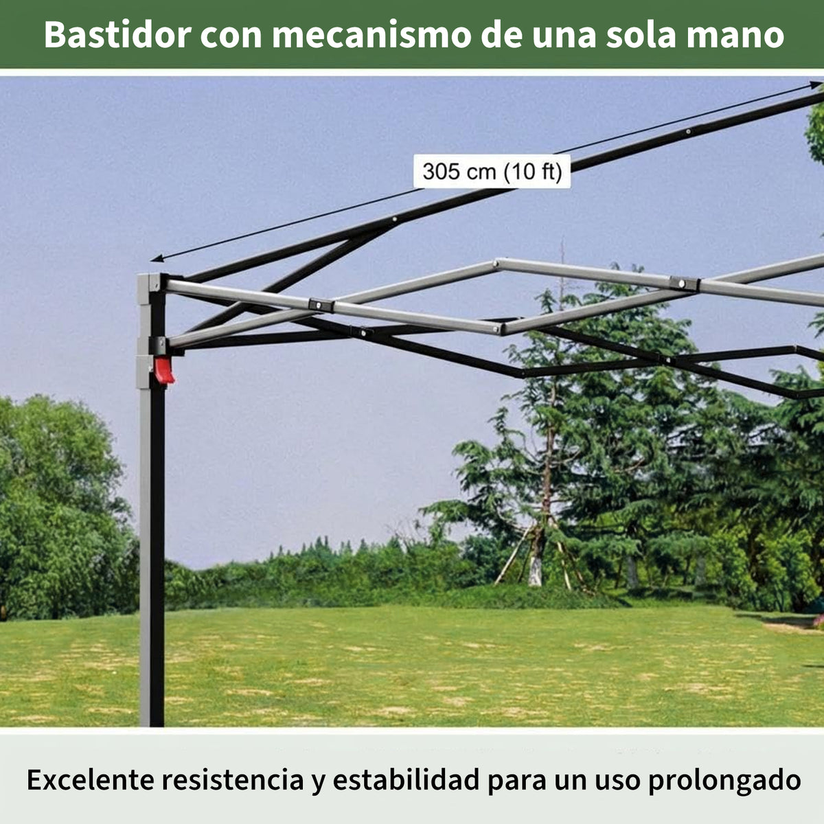 Garvee Carpa Pabellón de Jardín Plegable Pop-Up 2,2x2,2 m con Paredes Laterales Tela Oxford 150D Altura Ajustable 2,4 m Verde