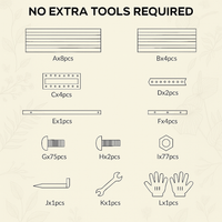 Garvee Cama de Jardín Elevada Metálica Acero Galvanizado 0.5mm Sin Base Profundidad 61 cm 180x90x60 cm Verduras Hierbas Exteriores Verde