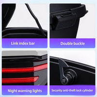 Garvee Caja Trasera Universal para e-Scooter y Moto, ABS+PP Reforzado, Gran Capacidad, Impermeable, Fácil Montaje, Compatible con Aima, Yadea, Tailg y Lvyuan, Plateado Blanco
