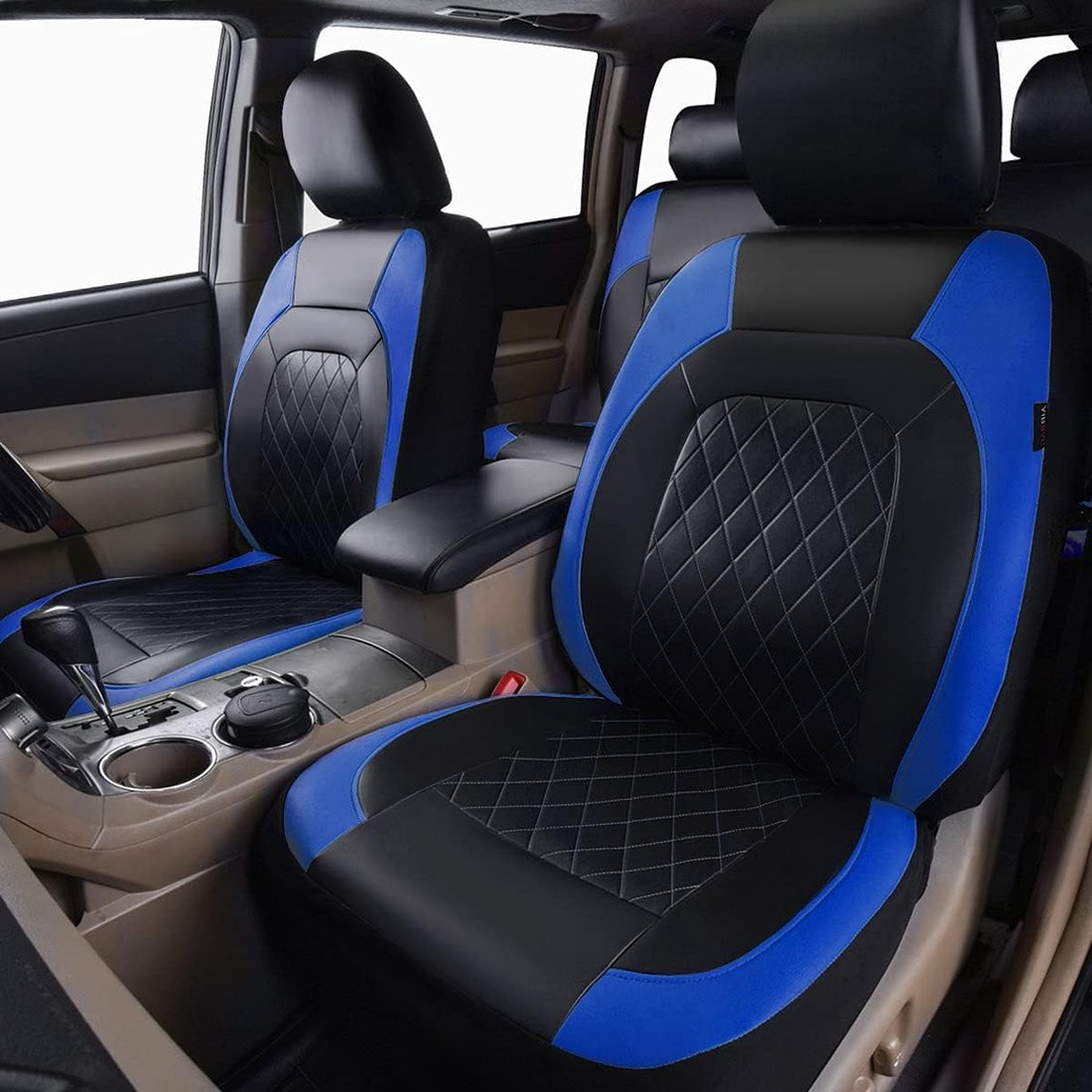 Garvee Fundas de Asiento para Coche, Protector Universal de Cuero PU, Protección Completa para Coches y SUV, Negro