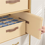 Garvee Organizador De Cajones Para Calcetines Caja Plegable 16 Compartimentos Resistente Al Polvo Y Desgaste Material Duradero Multifuncional Para Armarios - 16 Casillas Fila Simple Beige