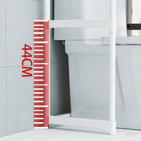 Garvee Estante de almacenamiento para inodoro de 3 niveles, organizador independiente para encima del inodoro, para baño, lavandería, balcón, 51x30x134cm, blanco