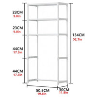 Garvee Estante de almacenamiento para inodoro de 3 niveles, organizador independiente para encima del inodoro, para baño, lavandería, balcón, 51x30x134cm, blanco