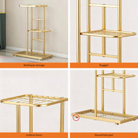 Garvee Soporte para Plantas de 6 Niveles en Metal, Estantería Compacta de Esquina para Macetas en Interior y Exterior, Dorado