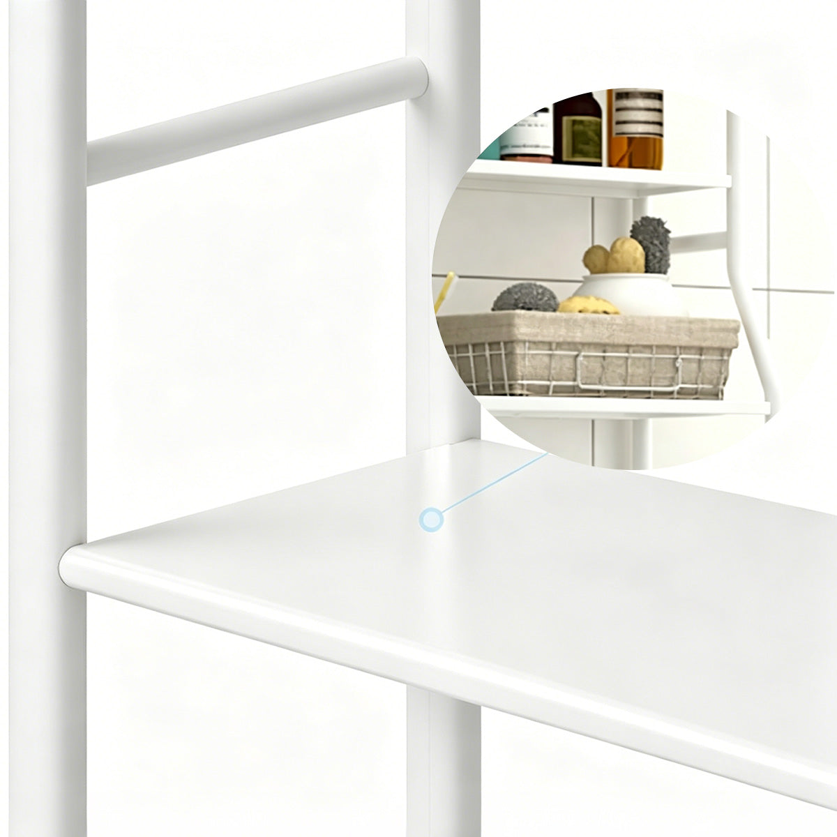 Garvee Estante de Almacenamiento sobre Inodoro de 3 Niveles, Estantería de Baño de Acero Inoxidable, Organizador de WC Resistente y Anticorrosivo, Blanco