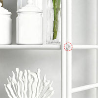 Garvee Estante de Almacenamiento sobre Inodoro de 3 Niveles, Estantería de Baño de Acero Inoxidable, Organizador de WC Resistente y Anticorrosivo, Blanco