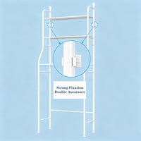 Garvee Estante de Almacenamiento sobre Inodoro de 3 Niveles, Estantería de Baño de Acero Inoxidable, Organizador de WC Resistente y Anticorrosivo, Blanco