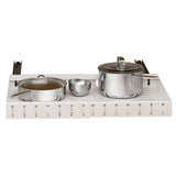 Garvee Soporte Tapas Ollas Sartenes Extensible Cajón Cocina 30-50cm Ancho x 40cm Profundidad x 7cm Alto Negro