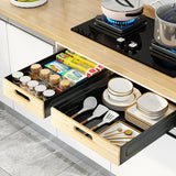 Garvee Organizador De Gabinete Extraíble Metal Premium Cajón Deslizante Expandible Para Cocina Y Baño 25CM X 40.5CM X 8CM - Tamaño Pequeño 25Cm Ancho-Negro Noble