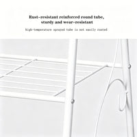 Garvee Soporte para Plantas Metálico de 3 Niveles, Estantería de Escalera Multifuncional para Interior y Exterior 63x31x69 cm Blanco