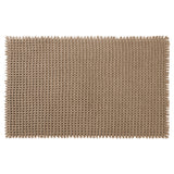 Garvee Alfombrilla baño gofre Garvee 43x60cm antideslizante superabsorbente borlas piso baño cuadrada moderna lavable máquina 100% poliéster - Caqui