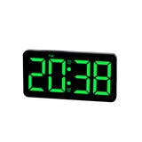 Garvee Reloj digital pared pantalla grande 26.6cm reloj despertador LED control remoto ajuste brillo verde cocina hogar oficina - Verde