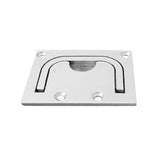 Garvee Manija De Tirador Plegable Para Piso Marino De Acero Inoxidable 316, Resistente Y Anticorrosión, Diseño Recessed, Para Yates Y Barcos, 57x76mm, Plateado