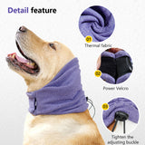 Garvee Protector De Oído Ajustable Para Perros Y Gatos, Calentador De Orejas Y Cuello Silencioso, Alivio De Estrés, Tamaño Ajustable, Color Neutro