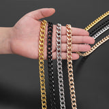 Garvee Correa De Cadena Para Perro Con Mango De Cuero, Cadena Metálica Resistente, Liberación Rápida, 85cm X 12mm, Para Paseo Y Entrenamiento