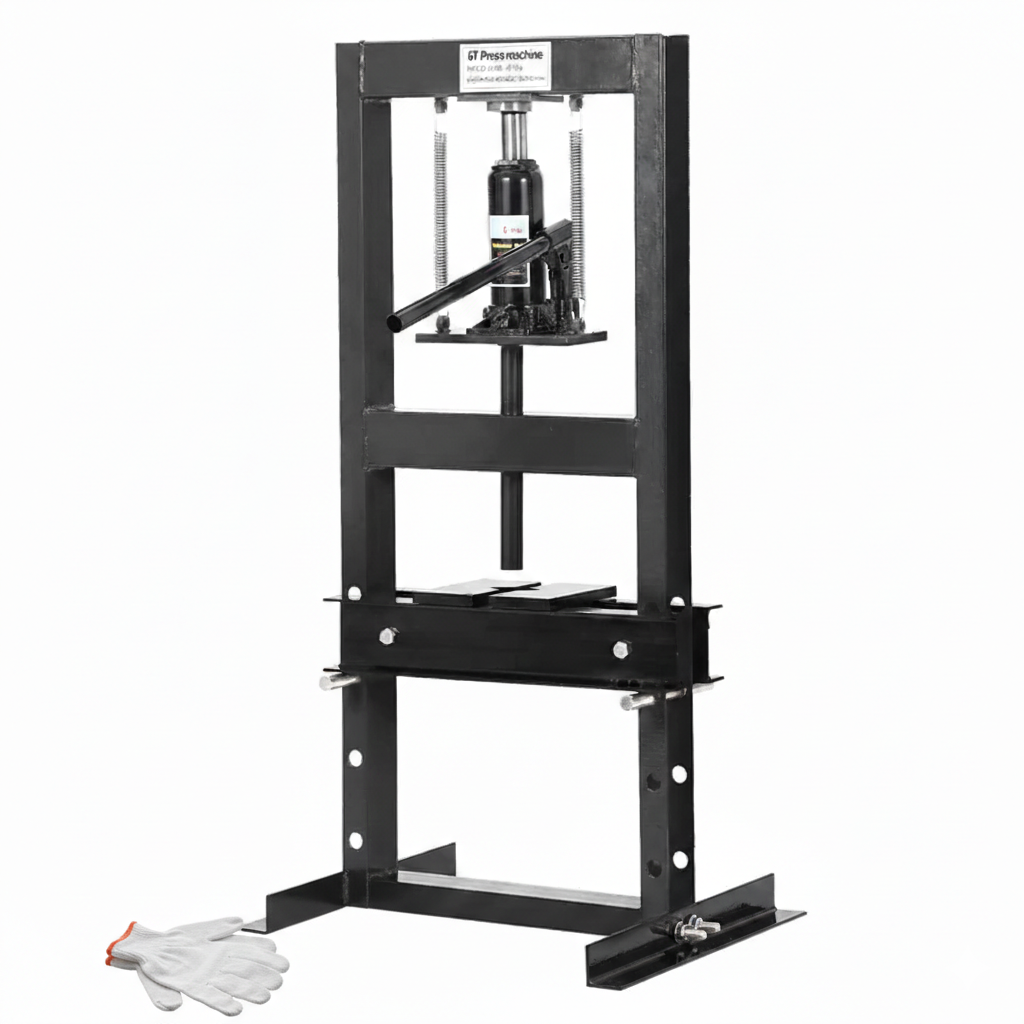 Garvee Prensa Hidráulica de Taller H Frame 6 Toneladas, Placas Ajustables, Acero Carbono, Uso Profesional, Resistente y Precisa