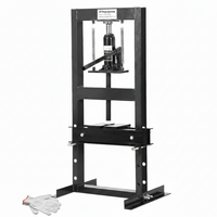 Garvee Prensa Hidráulica de Taller H Frame 6 Toneladas, Placas Ajustables, Acero Carbono, Uso Profesional, Resistente y Precisa