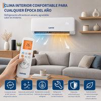 Garvee Aire Acondicionado Split Inverter Silencioso de Alta Eficiencia Energética, con Control Inteligente WiFi, 18000 BTU Blanco