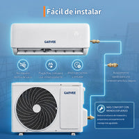 Garvee Aire Acondicionado Split Inverter Silencioso de Alta Eficiencia Energética, con Control Inteligente WiFi, 18000 BTU Blanco
