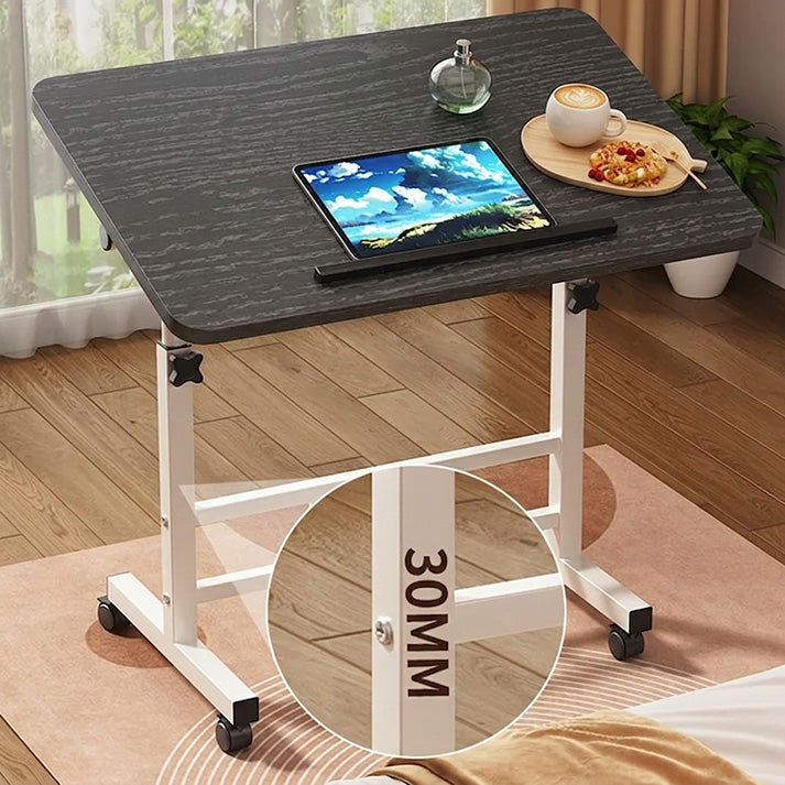 Garvee Escritorio Ajustable De Pie Con Ruedas, Altura 65-87cm, Superficie Inclinable, Acero Resistente, Móvil Para Oficina Y Hogar, 60x40cm/80x40cm, Negro