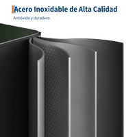 Garvee Cubo de Basura de Reciclaje 45L (3x15L), Cubo de Pedal de Acero Inoxidable Verde Salvia con 3 Compartimentos para Cocina y Oficina