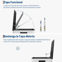 Garvee Basurero de Cocina de 3 Compartimentos, Contenedor de Reciclaje Blanco de 45L con Cierre Suave Silencioso y Cubos Interiores Extraíbles