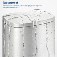 Garvee Cubo de Basura de 50 Litros en Acero Inoxidable con Pedal Tapa de Cierre Suave y Cubo Interior Extraíble Plata