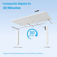 Garvee Escritorio Eléctrico Ajustable en Altura de 140 cm con Control de Memoria Digital, Estructura Robusta para Oficina y Estudio, Blanco